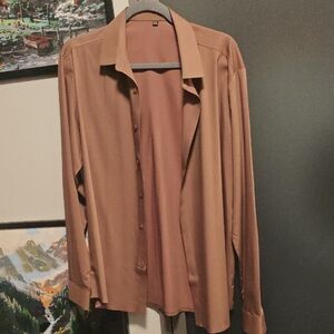 Brown Button-Up Shirt